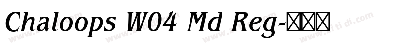 Chaloops W04 Md Reg字体转换 Chaloops W04 Md Reg字体转换